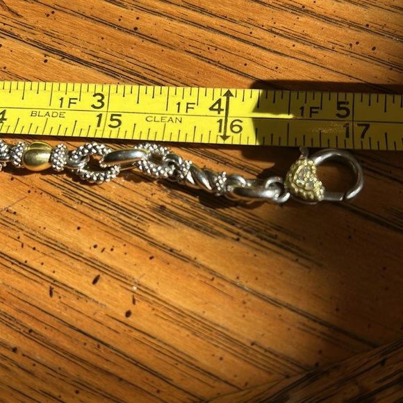 AuthenticJudithRipka Heart ChainStamped JR,TWO forVS2 RealDiamonds,18K Gold&.925 - Picture 9 of 9